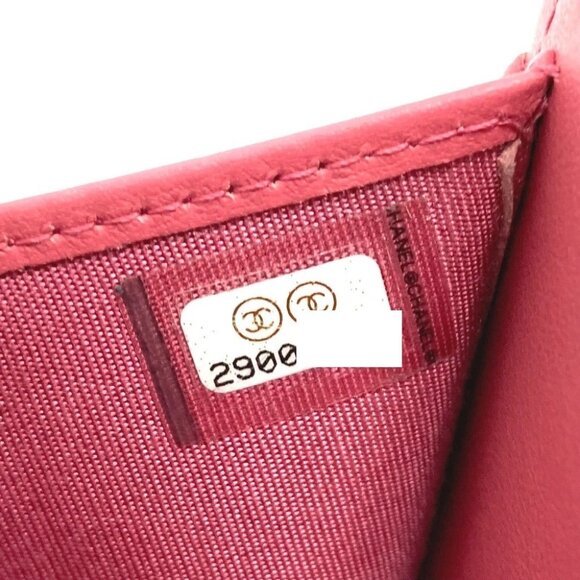 CHANEL AP0375 CC Phili Gris Matelasse Medium Long Wallet Trifold wallet Pink - Picture 9 of 12